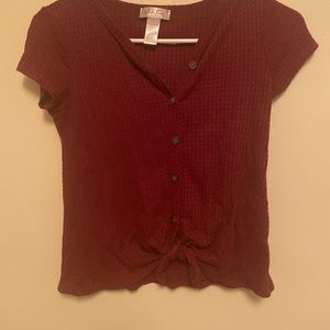 Burgundy crop top